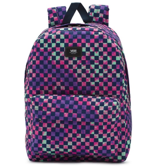 OLD SKOOL CHECKERBOARD BACKPACK Violet School Bag - Picture 3 of 7